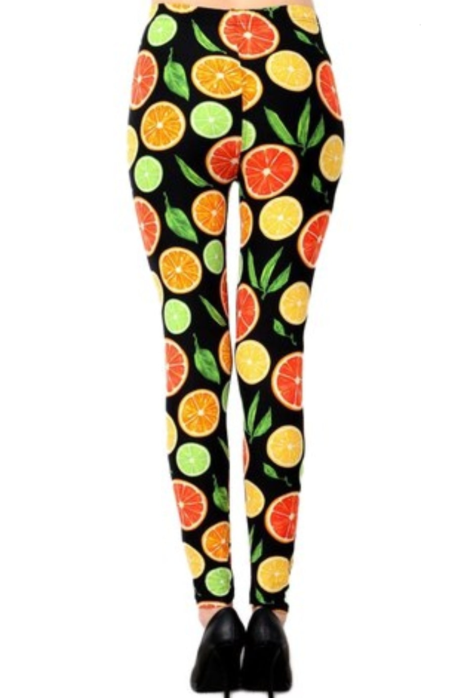 Citrus Fruits Buttery Soft Brushed Leggings