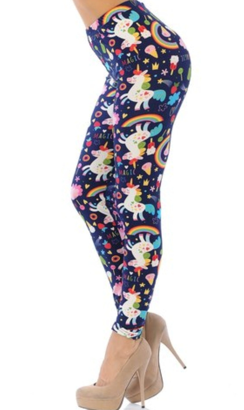 Delicious Treats & Unicorns Super Soft Brushed Leggings