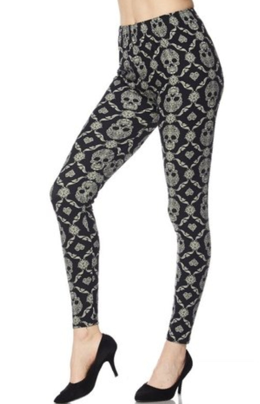 Skull Mandala Buttery Soft Brushed Leggings