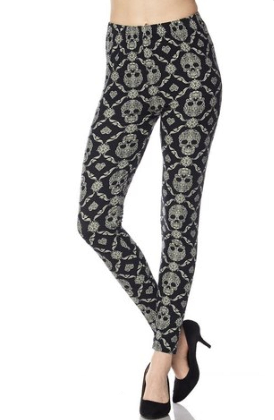 Skull Mandala Buttery Soft Brushed Leggings