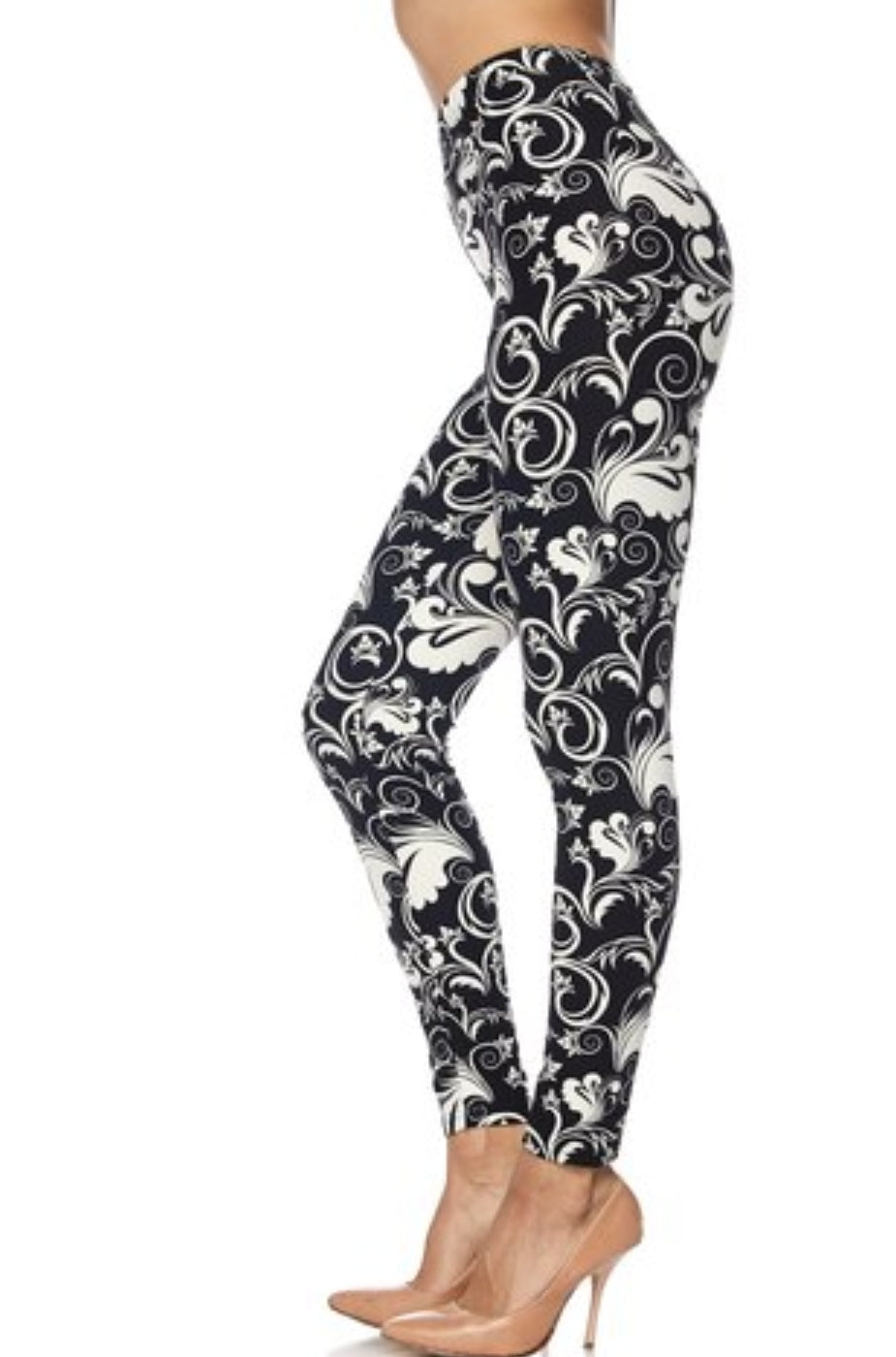 Floral Damask Super Soft Brushed Leggings