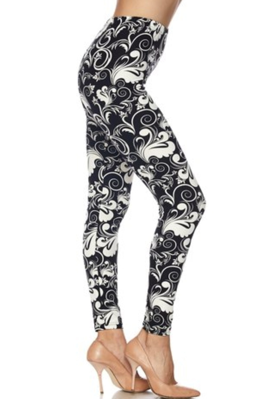 Floral Damask Super Soft Brushed Leggings