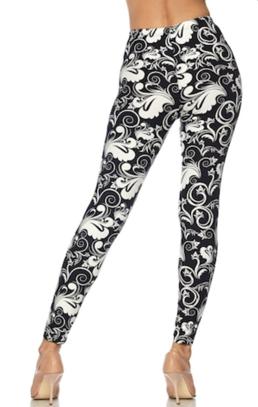 Floral Damask Super Soft Brushed Leggings