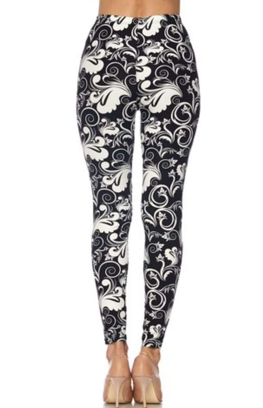 Floral Damask Super Soft Brushed Leggings