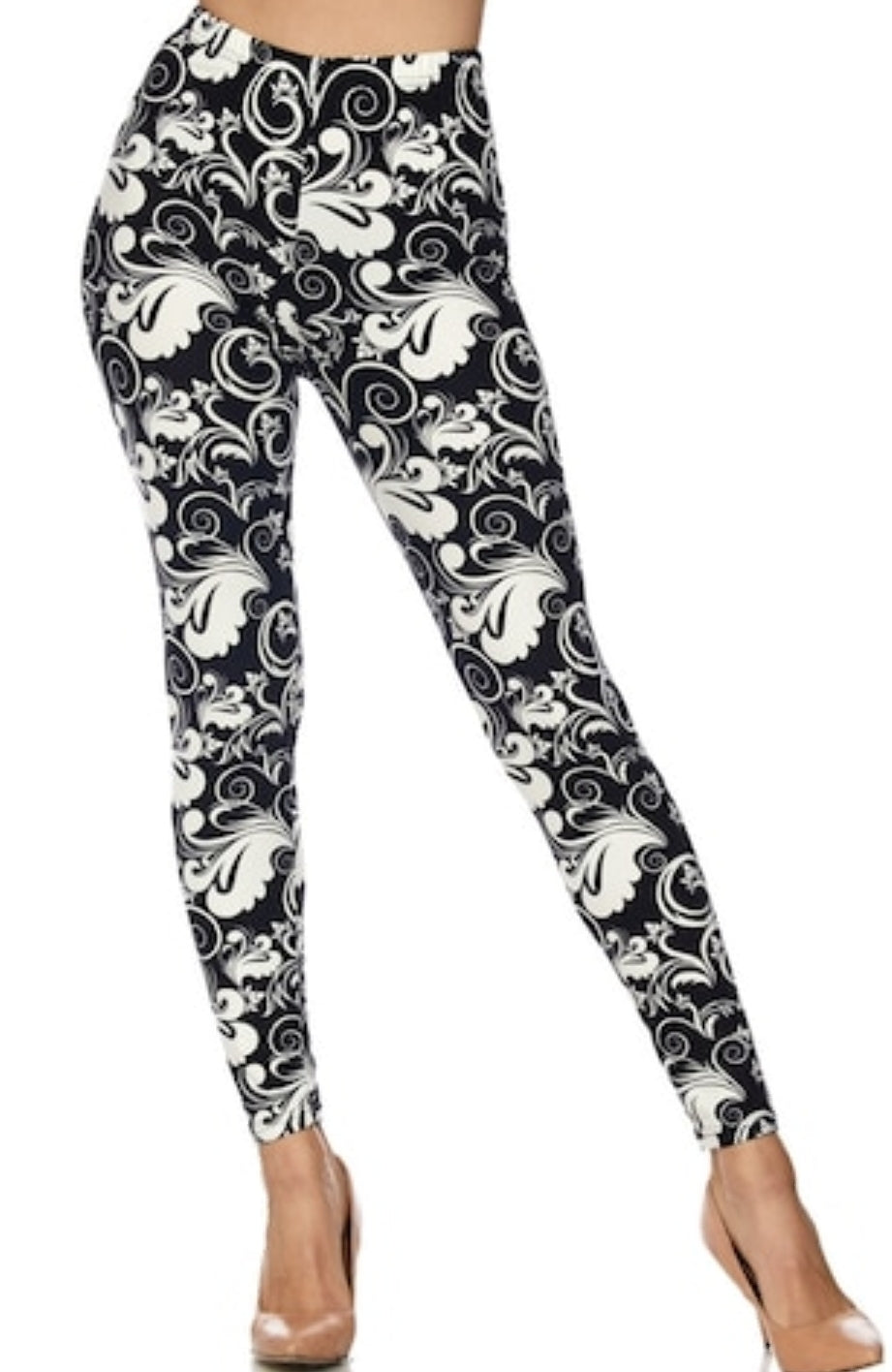 Floral Damask Super Soft Brushed Leggings