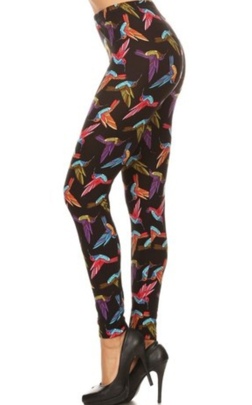 Stained Glass Hummingbird Super Soft Leggings - LIMITED EDITION