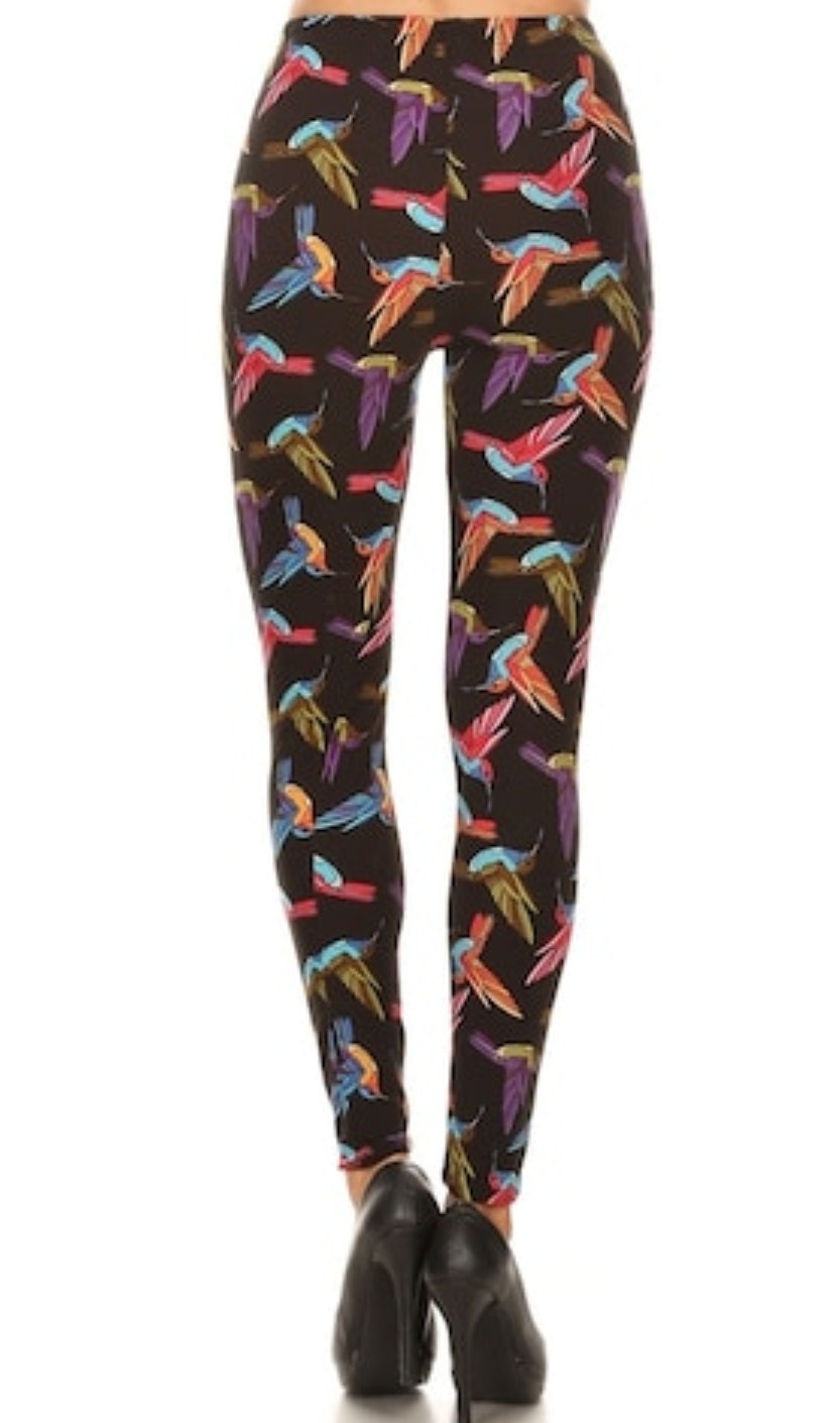 Stained Glass Hummingbird Super Soft Leggings - LIMITED EDITION