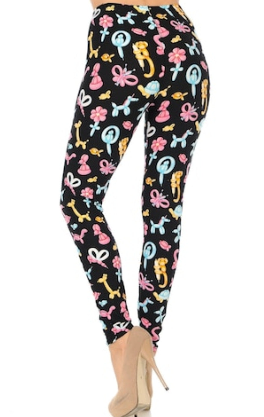 Cute Balloon Animals Buttery Soft Brushed Leggings