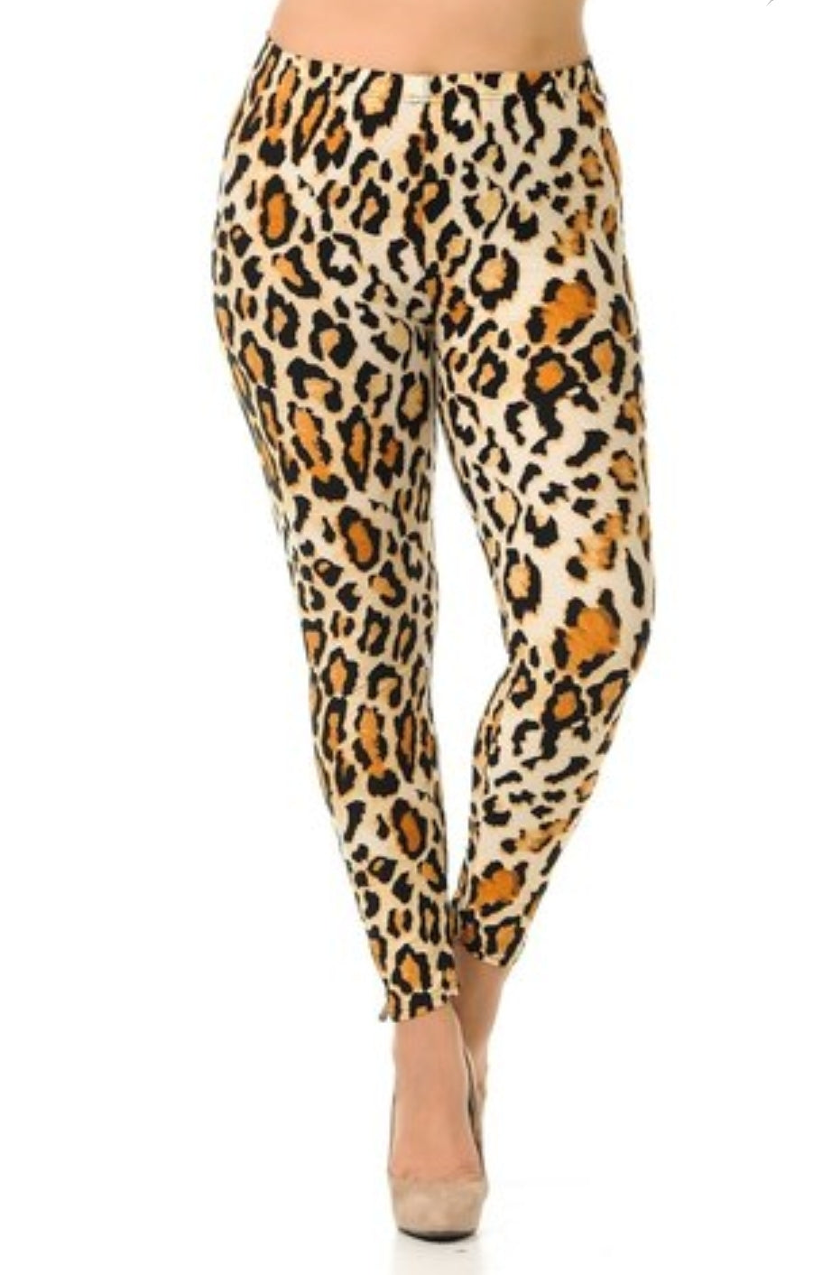 Brazilian Leopard Super Soft Brushed Leggings 3x-5x