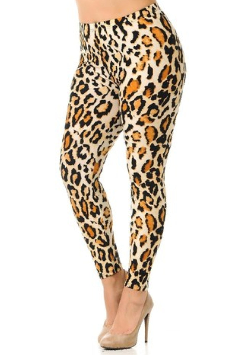 Brazilian Leopard Super Soft Brushed Leggings 3x-5x