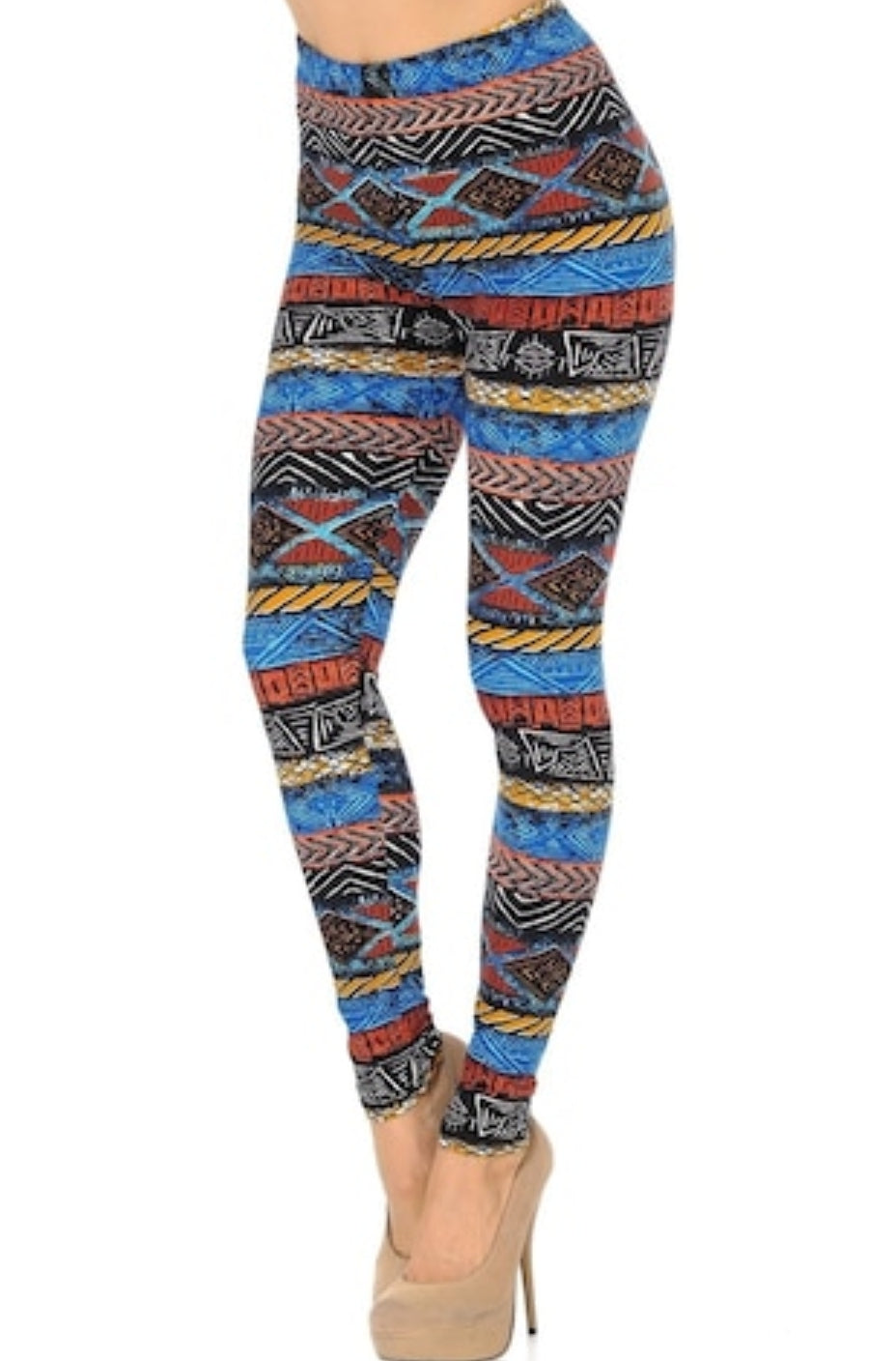 Tulum Tribal Buttery Soft Brushed Leggings