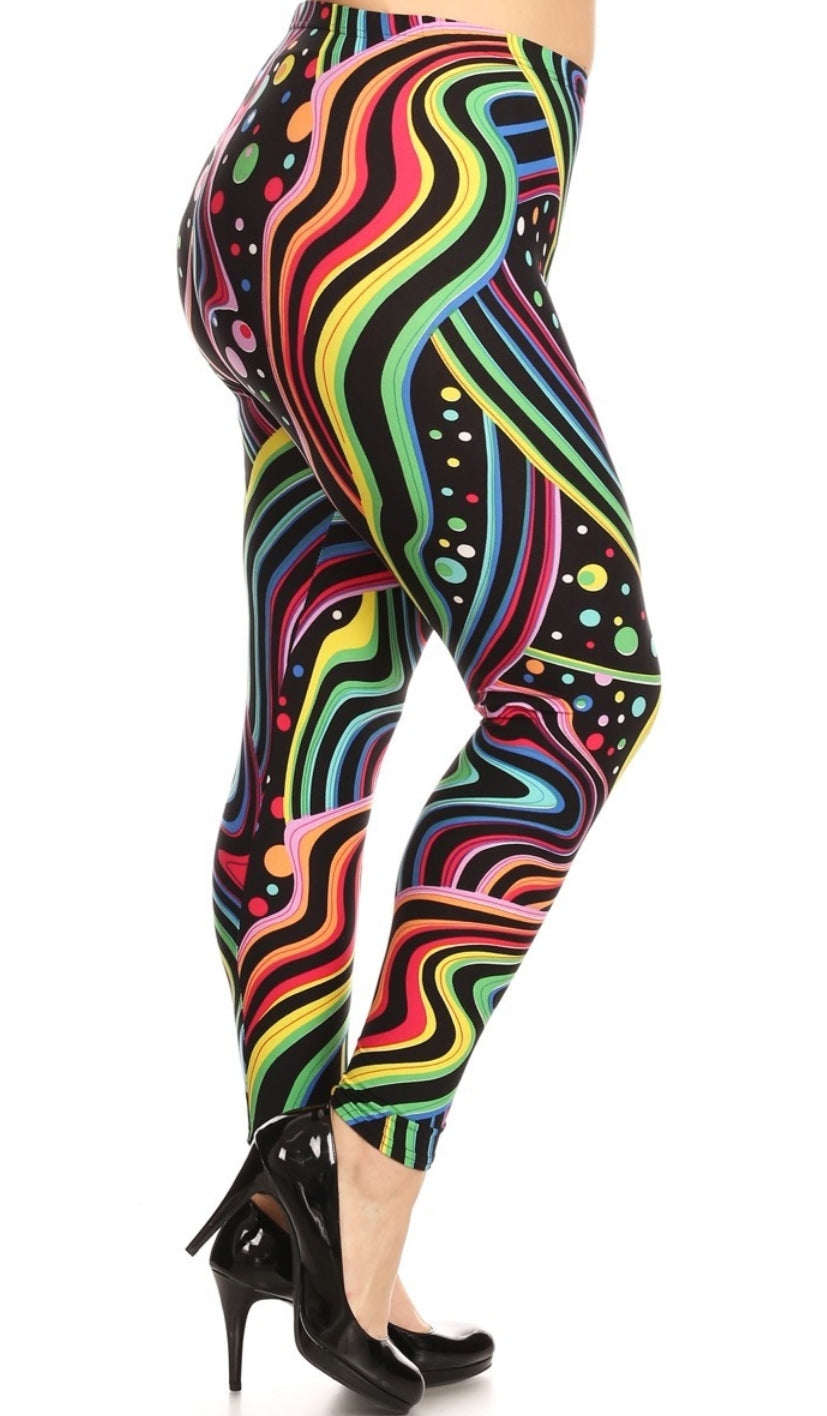 Groovy Rainbow Super Soft Brushed Leggings