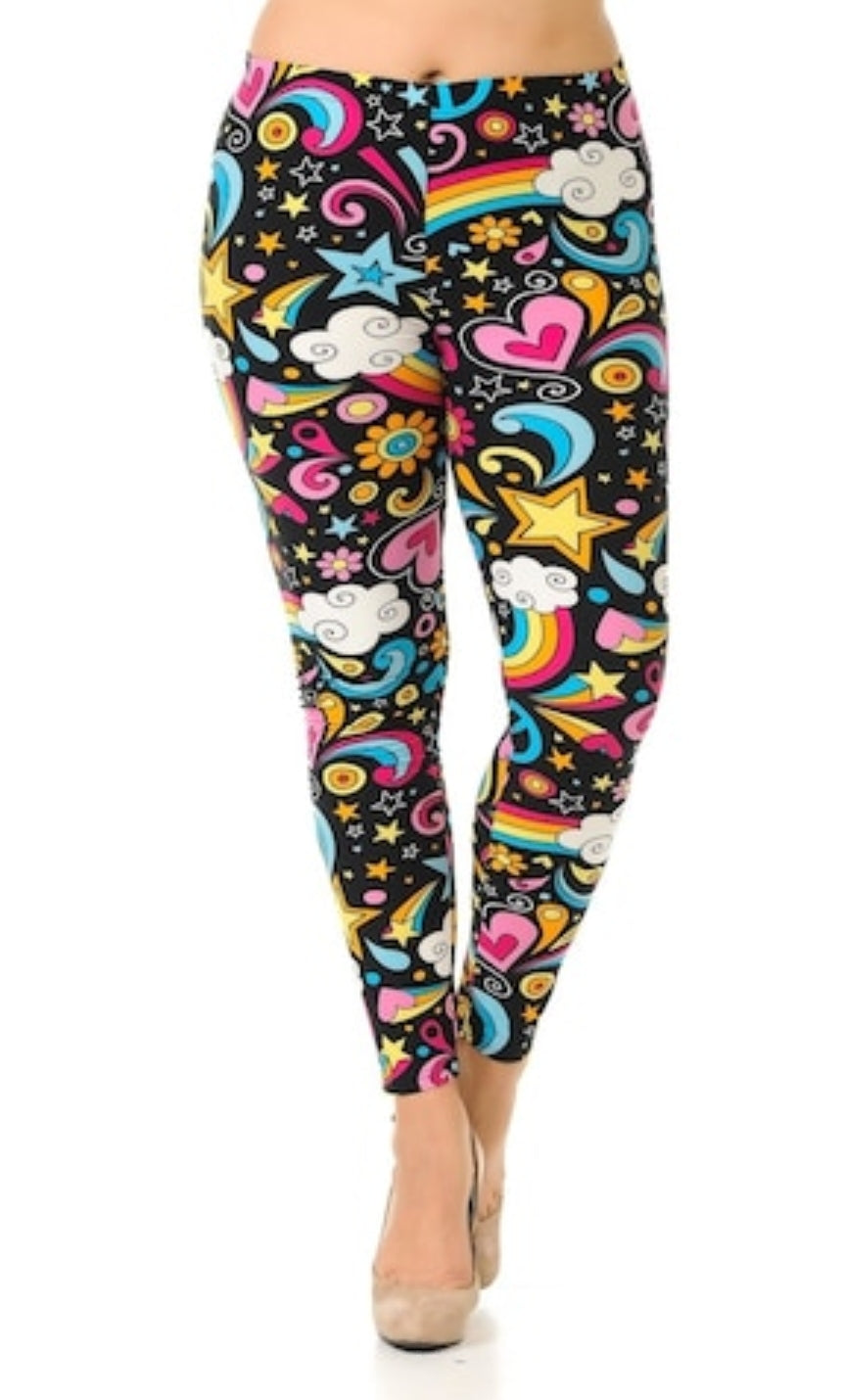 Groovy Hip Retro Buttery Soft Leggings