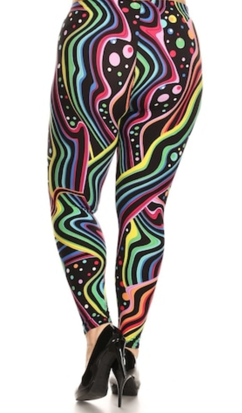 Groovy Rainbow Super Soft Brushed Leggings