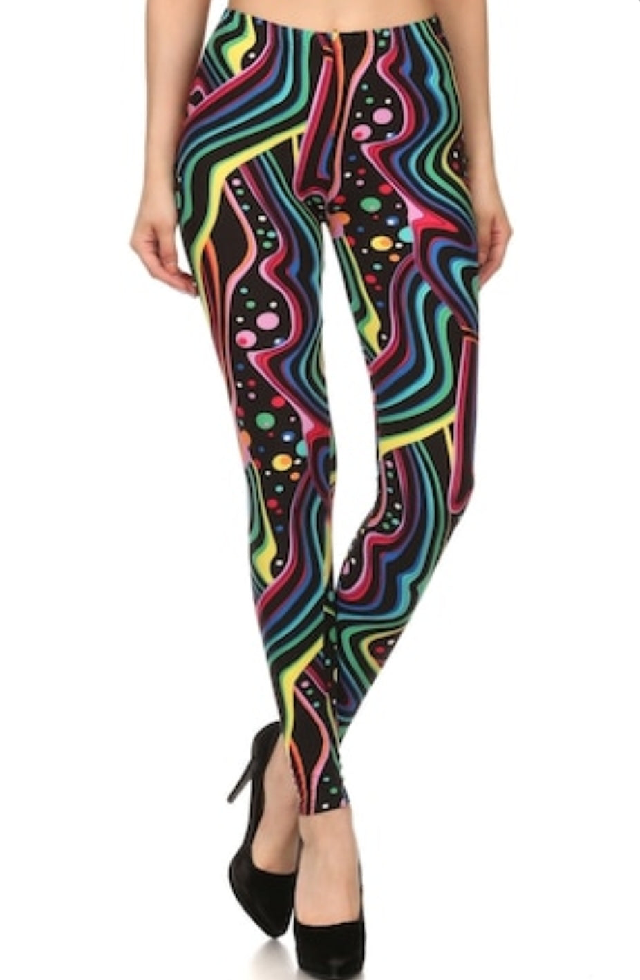 Groovy Rainbow Super Soft Brushed Leggings