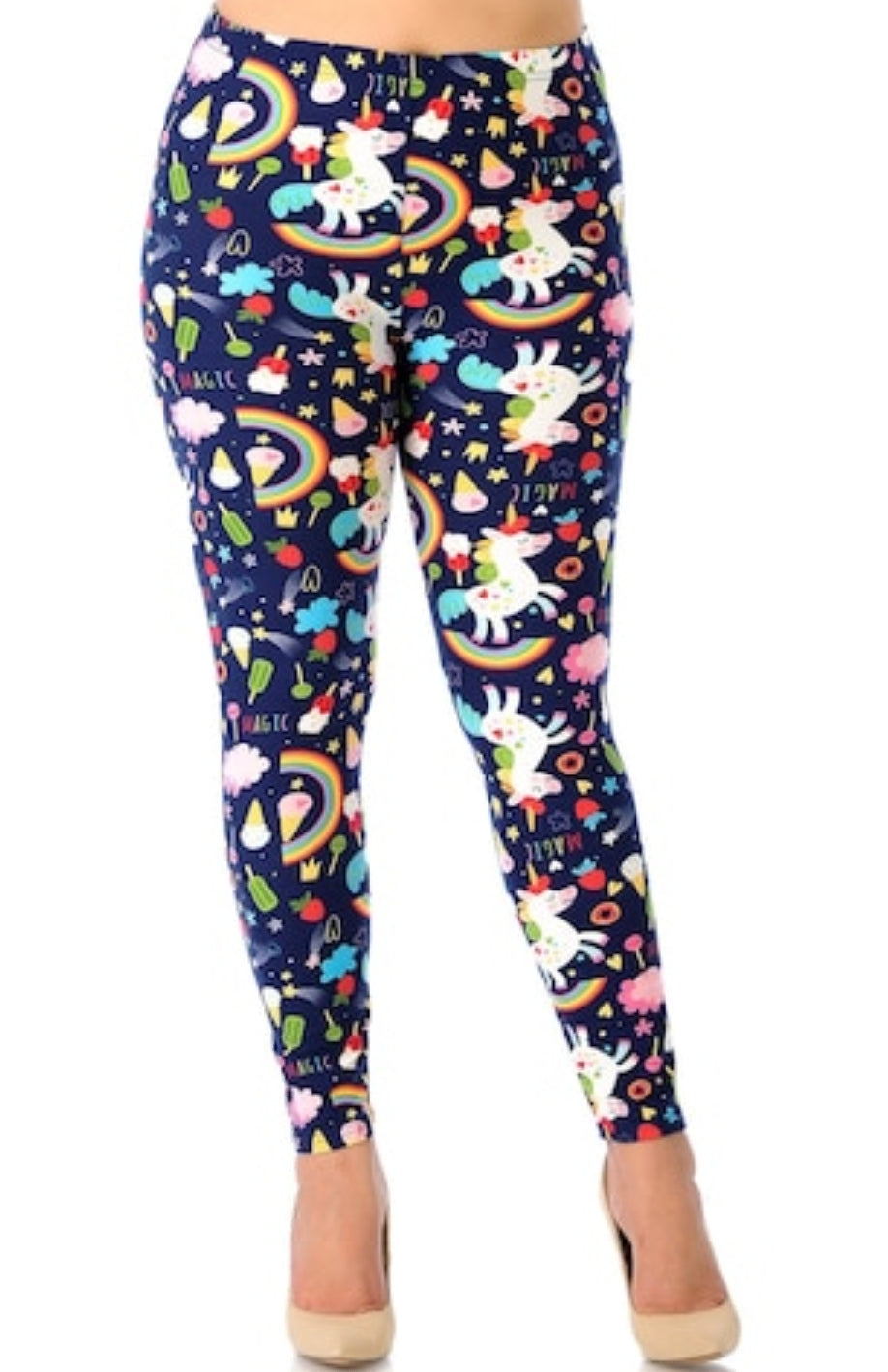 Delicious Treats & Unicorns Super Soft Brushed Leggings