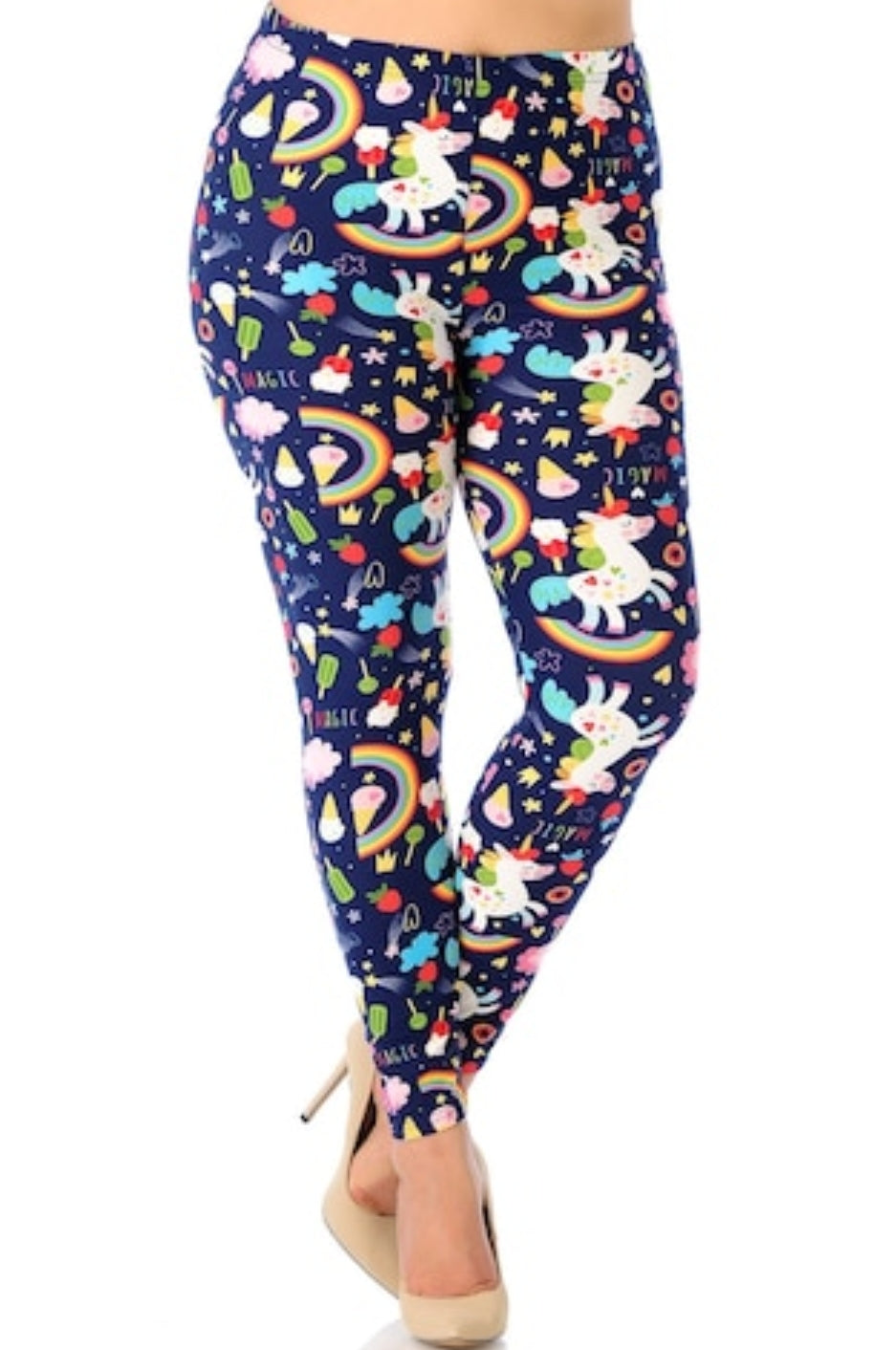 Delicious Treats & Unicorns Super Soft Brushed Leggings