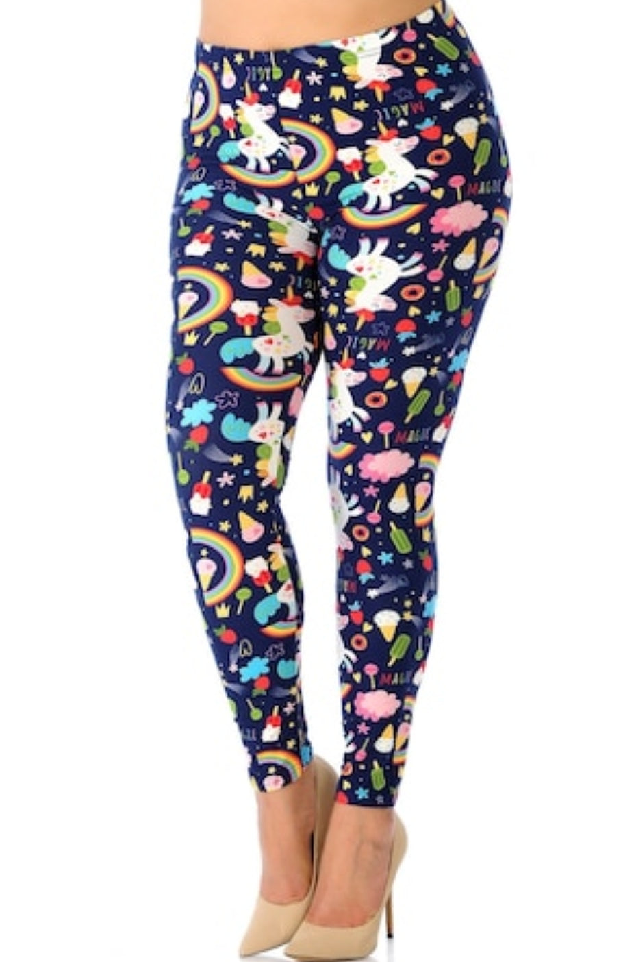 Delicious Treats & Unicorns Super Soft Brushed Leggings