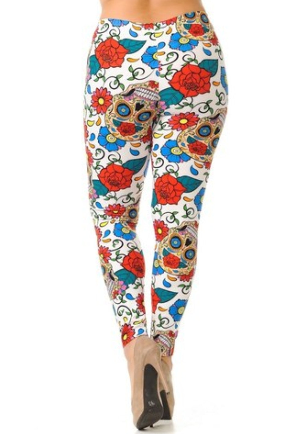 Dreamy Sugar Skulls Buttery Soft Brushed Leggings