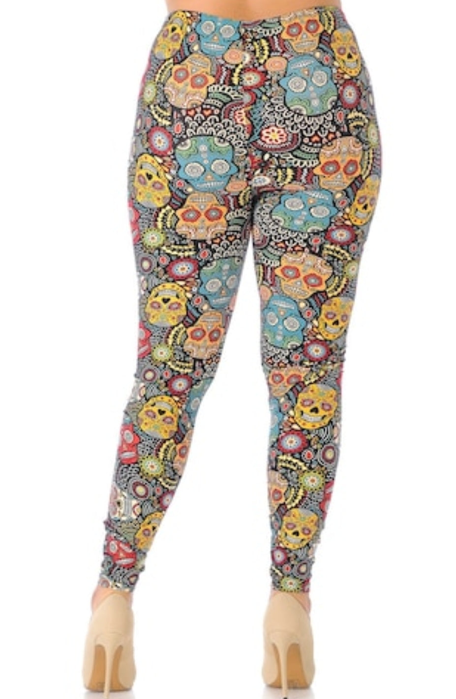 Mango Sugar Skull Super Soft Brushed Leggings