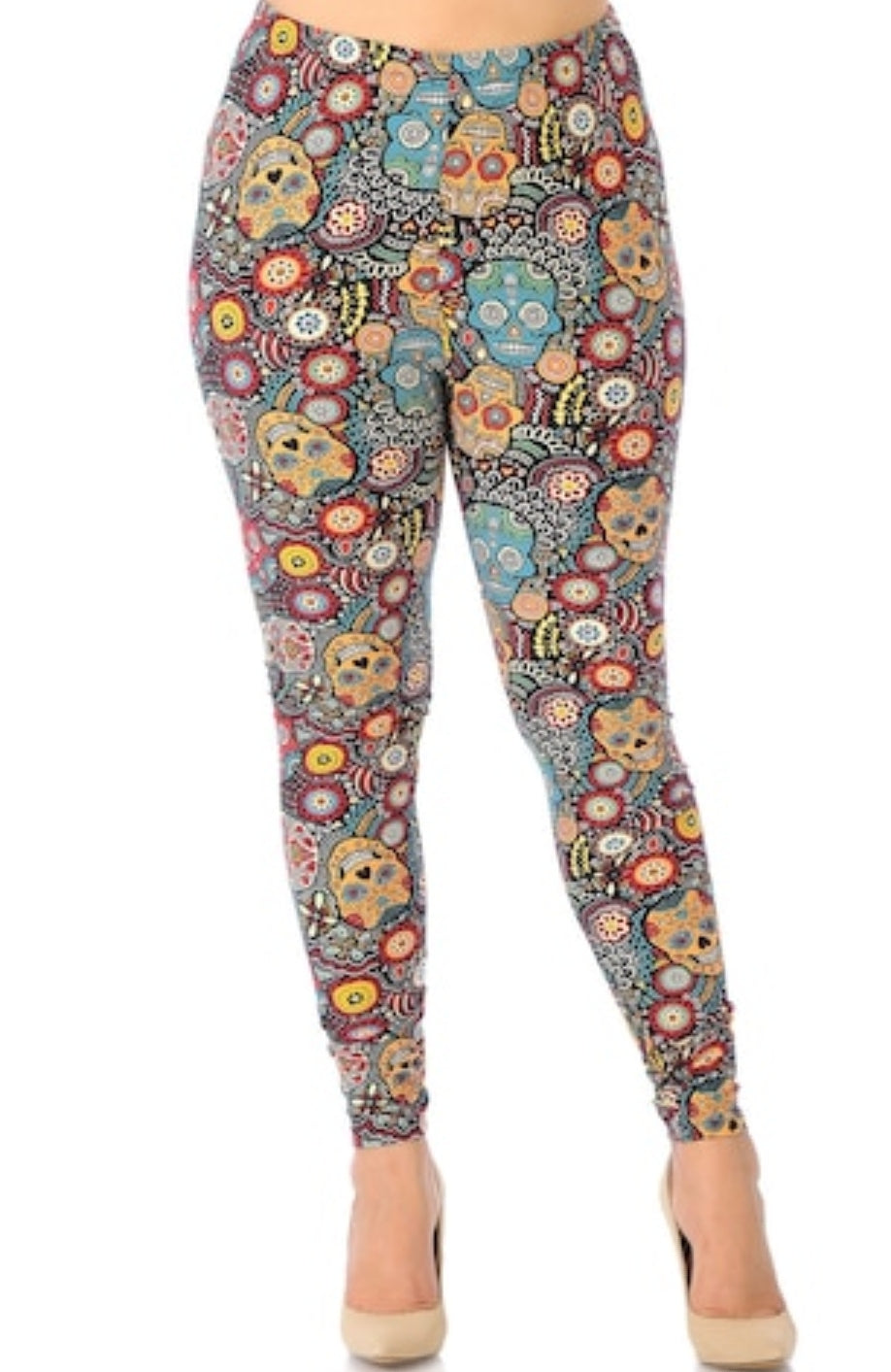 Mango Sugar Skull Super Soft Brushed Leggings