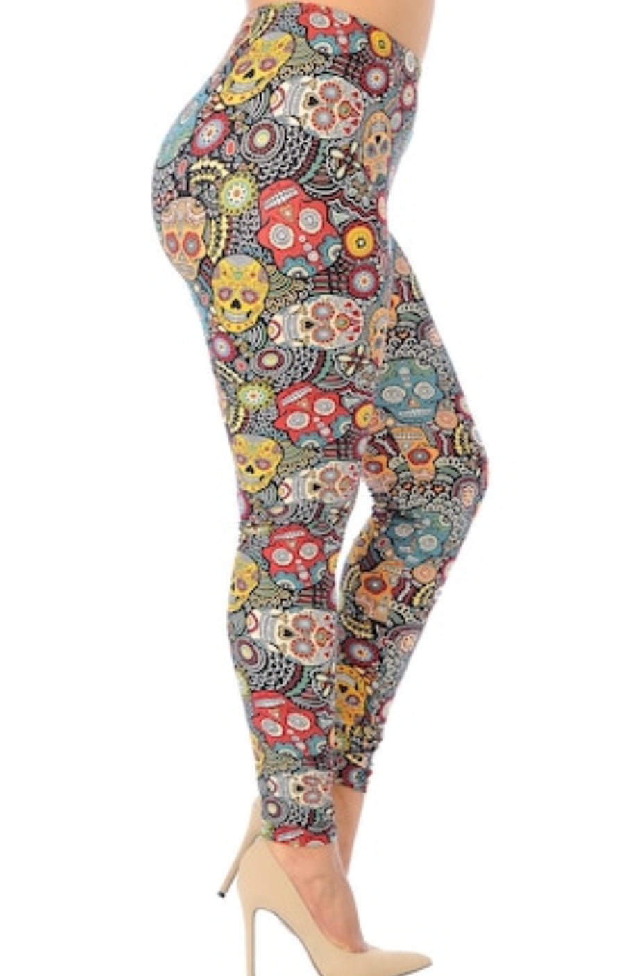 Mango Sugar Skull Super Soft Brushed Leggings