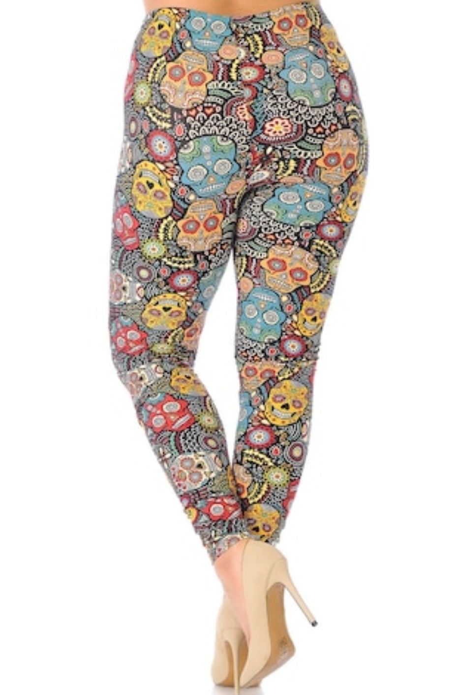 Mango Sugar Skull Super Soft Brushed Leggings