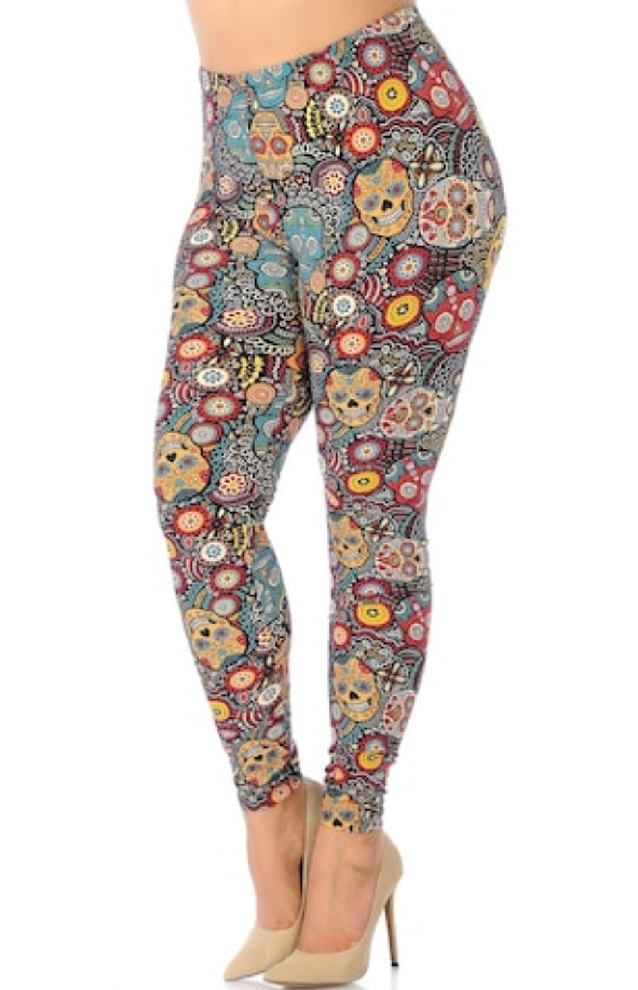 Mango Sugar Skull Super Soft Brushed Leggings